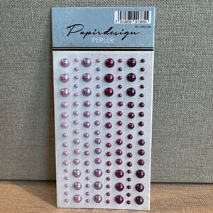 Papirdesig - Lilla: halvperler, 120/Pkg