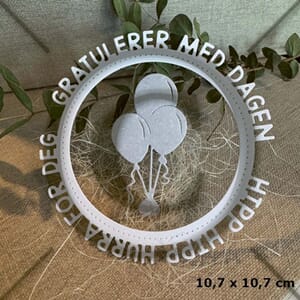 Papirdesign - Hurra og gratulerer dies