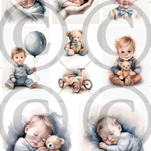 Papirdesign - Babygutt Motivark, A4