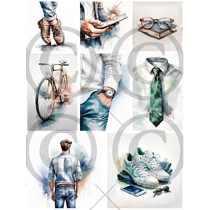 Papirdesign - Herremann Motivark, A4