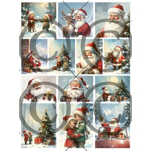 Papirdesign - Jul i skogen Motivark, A4