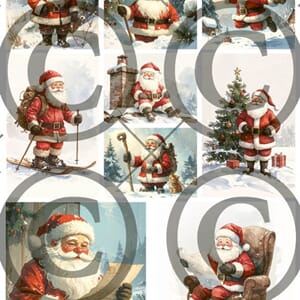 Papirdesign - Julenisser Motivark, A4