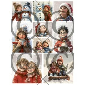 Papirdesign - Snølek Motivark, A4