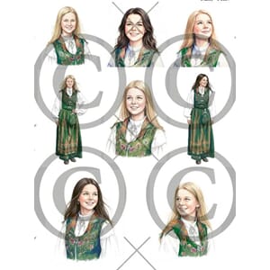 Papirdesign - Konfirmant, grønn Motivark, A4