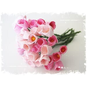 Papirdesign: Tulipaner - Rosa farger