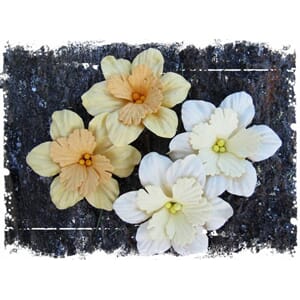 Papirdesign: Påskeliljer store blomster, 4/Pkg