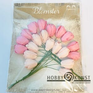 Papirdesign: Store tulipaner - Rosa farger