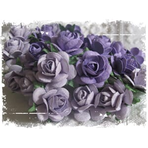 Papirdesign: Roser - Lys lilla, 1,8 cm