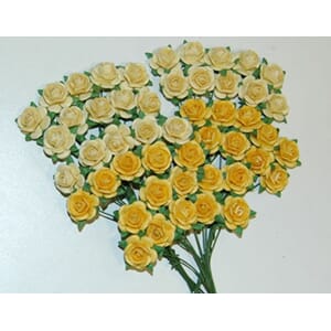 Papirdesign: Roser - Gule, str 1,2 cm