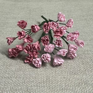 Papirdesign - Rosa Rufseknopper, 30 stk