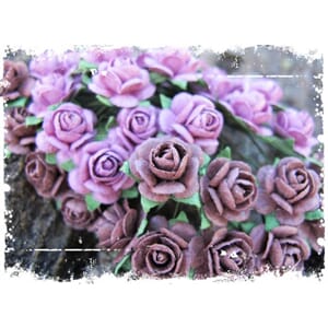 Papirdesign: Roser - Vintage lilla / rosa