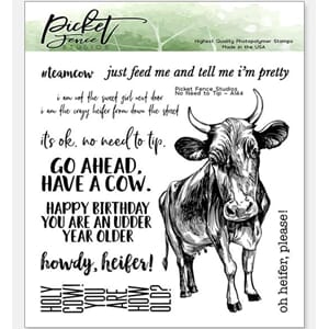 Picket Fence Studios: No Need To Tip Stamp Set