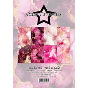 Paper Favourites - Alcohol Ink Pink & Gold A5 Paper Pad
