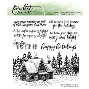Picket Fence Studios - For the Holidays 6x6 Inch Clear Stamp