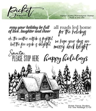 Picket Fence Studios - For the Holidays 6x6 Inch Clear Stamp