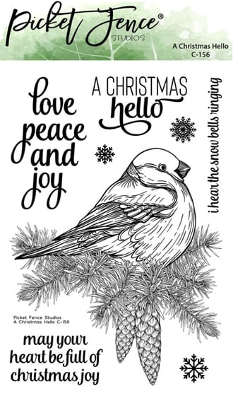 Picket Fence Studios - A Christmas Hello 4x6 Clear Stamps