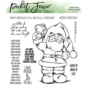 Picket Fence Studios - Santa Claus Comes Tonight 6x6 Stamps