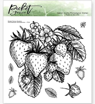 Picket Fence Studios: Ponchatoula Strawberries Stamp Set