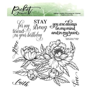 Picket Fence - Wild Peonies Stamp Set