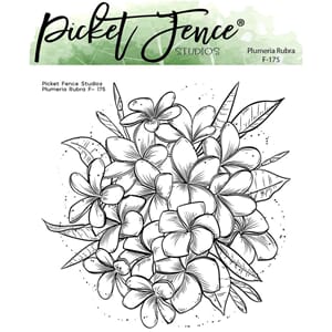 Picket Fence Studios - Plumeria Rubra 6x6 Inch Clear Stamps