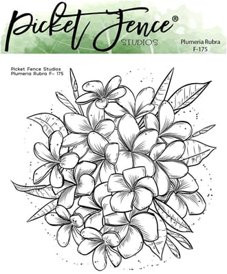 Picket Fence Studios - Plumeria Rubra 6x6 Inch Clear Stamps