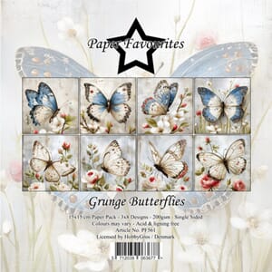 Paper Favourites - Grunge Butterflies 6x6 Inch Paper Pad