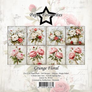 Paper Favourites - Grunge Floral 6x6 Inch Paper Pad