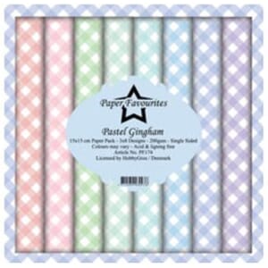 Paper Favourites: Pastel Gingham Paper Pack, str 6x6 inch