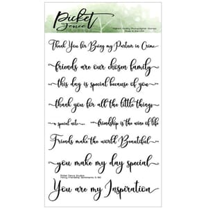 Picket Fence Studios - Fancy Friendship Sentiments Clear Sta
