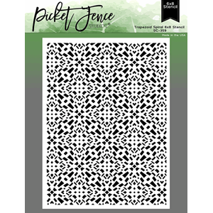 Picket Fence Studios - Trapezoid Spiral 6x8 Inch Stencil