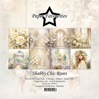 Paper Favourites - Shabby Chic Roses 12x12 Inch Paper Pack