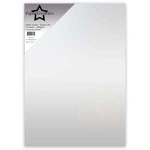 Paper Favourites - Silver Mirror Card Glossy 250gsm