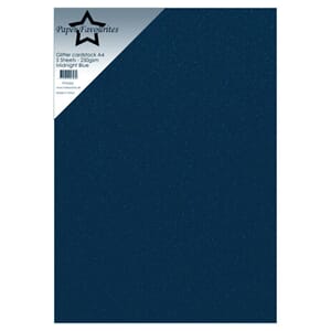 Paper Favourites - Midnight Blue A4 Glitter Cardstock, 250g