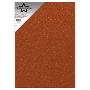 Paper Favourites - Brass/Copper A4 Glitter Cardstock, 250g