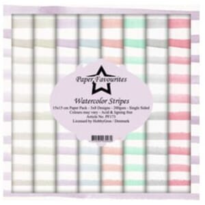 Paper Favourites: Watercolor Stripes Paper Pack, str 6x6 in