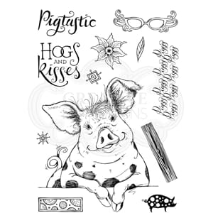 Pink Ink Designs - Pigtastic Clear Stamps, 12/Pkg