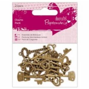 Papermania: Charm Pack Keys, 21/Pkg