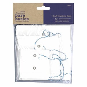 Papermania - White Kraft Envelope Bags, 6 stk