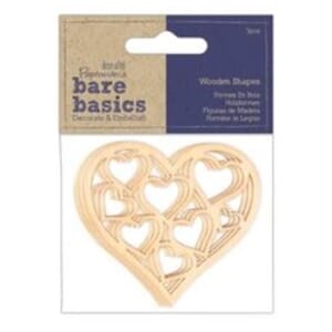 Papermania - Heart Bare Basics Wooden Shapes