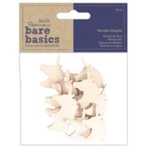 Papermania - Unicorn Heads Bare Basics Wooden Shapes