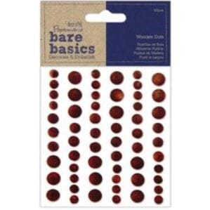 Docraft Bare Basics - Dark Wooden Dots, 60/Pkg