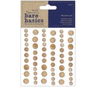 Docraft Bare Basics - Wooden Dots, 60/Pkg