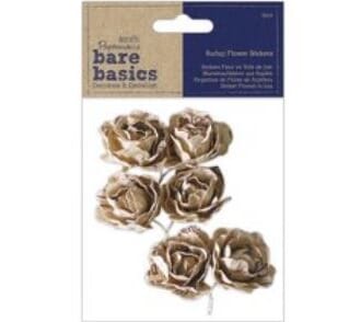 Docraft Bare Basics - Burlap Flowers Blousey, 6/Pkg
