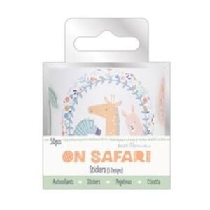 Papermania: On Safari sticker roll, 50/Pkg