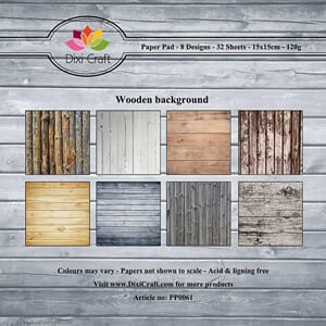 Dixi Craft - Wooden background 6x6 Inch Paper Pad