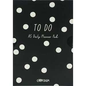 Carpe Diem - Black Daily Planner Pad, A5, 60/Pkg