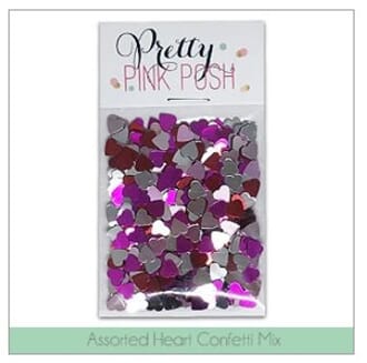 Pretty Pink Posh: Assorted Heart Confetti mix