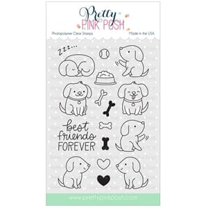 Pretty Pink Posh: Playful Puppies stamp set