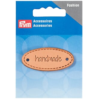 Prym - Handmade label, skinn, oval, 1 stk