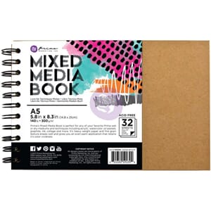 Prima - Mixed Media Spiral Bound Kraft Book